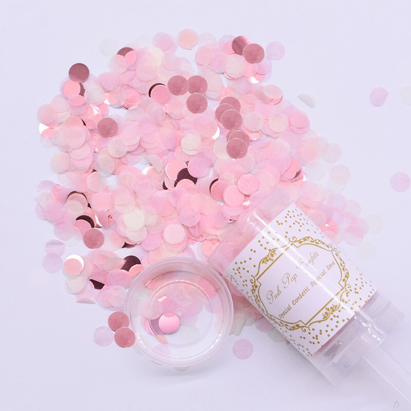1Pc Blauw/Roze Geslacht Onthullen Party Decoratie Push Pop Confetti Poppers Kanonnen Het Een Jongen Meisje Baby onthullen Feestartikelen: B01