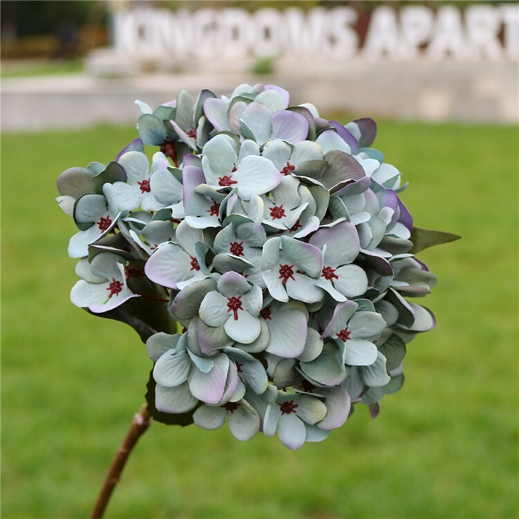 Künstliche Hortensien Hochzeit Blume Zauberstab Hause Dekoration Zubehör Diy Braut Strauß Hintergrund drinnen Bonsai: Blau