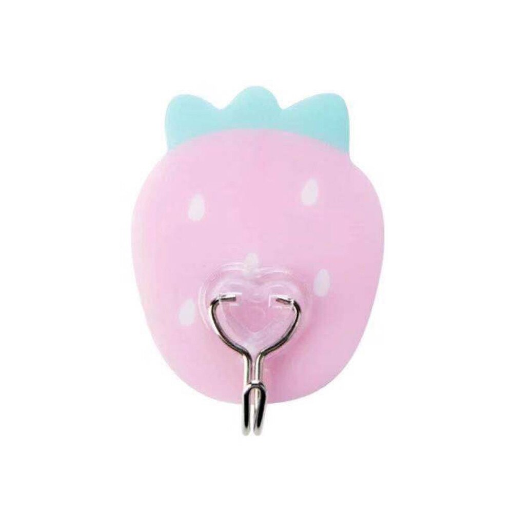 Bathroom hook Wall hooks kitchen wall ceiling cute wall seamless nail-free wall hanger hooks kitchen 12.9: Pink