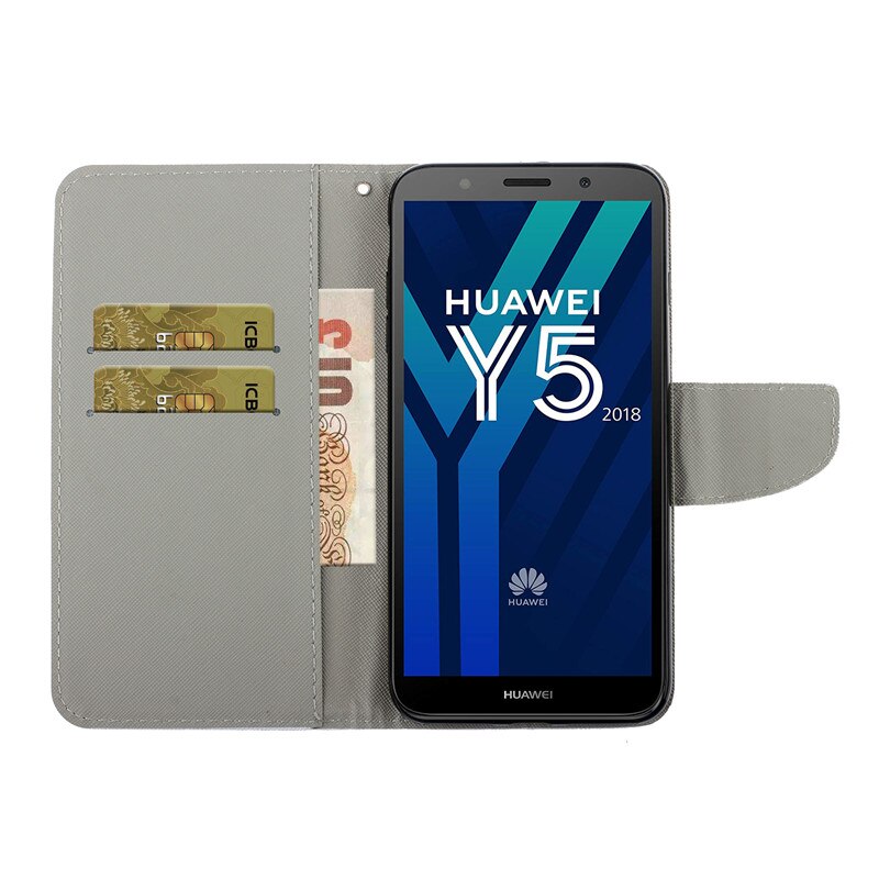 Y5 lite leren hoesje voor coque huawei  y5 lite hoesje huawei  y 5 y5 lite dra -lx5 cover magnetische flip portemonnee hoesjes