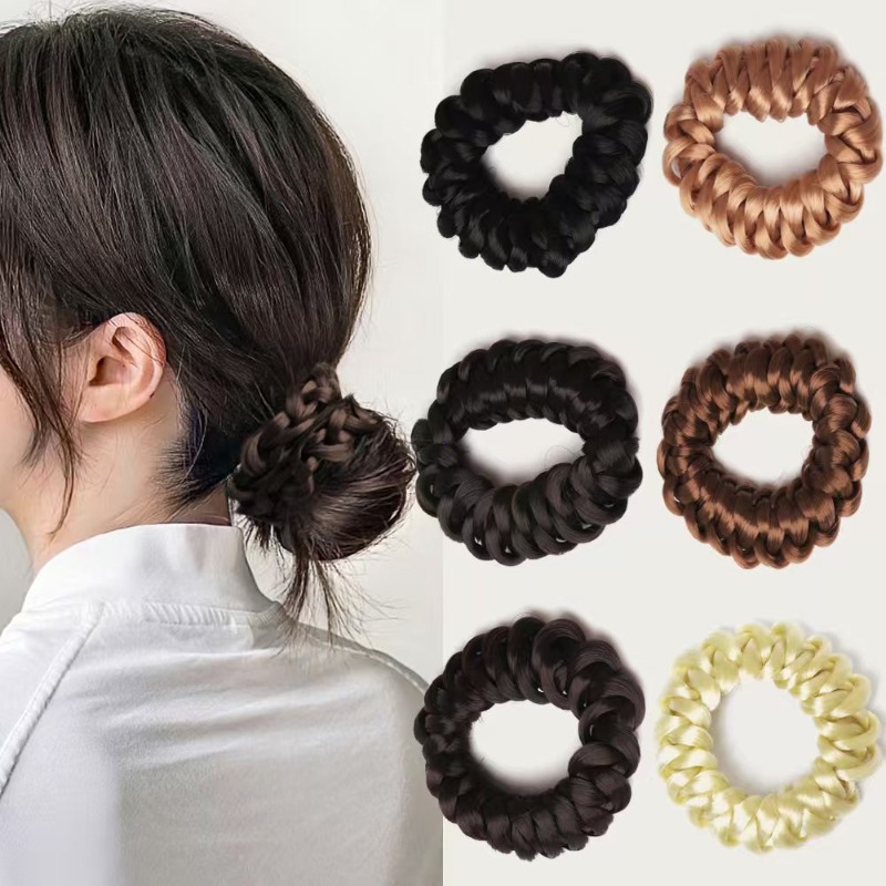 Pruik Paardenstaart Hoofdband Elastisch Weven Vlecht Haarlussen Elastiekje Hairstyling Fixator Styling Tools Haaraccessoires
