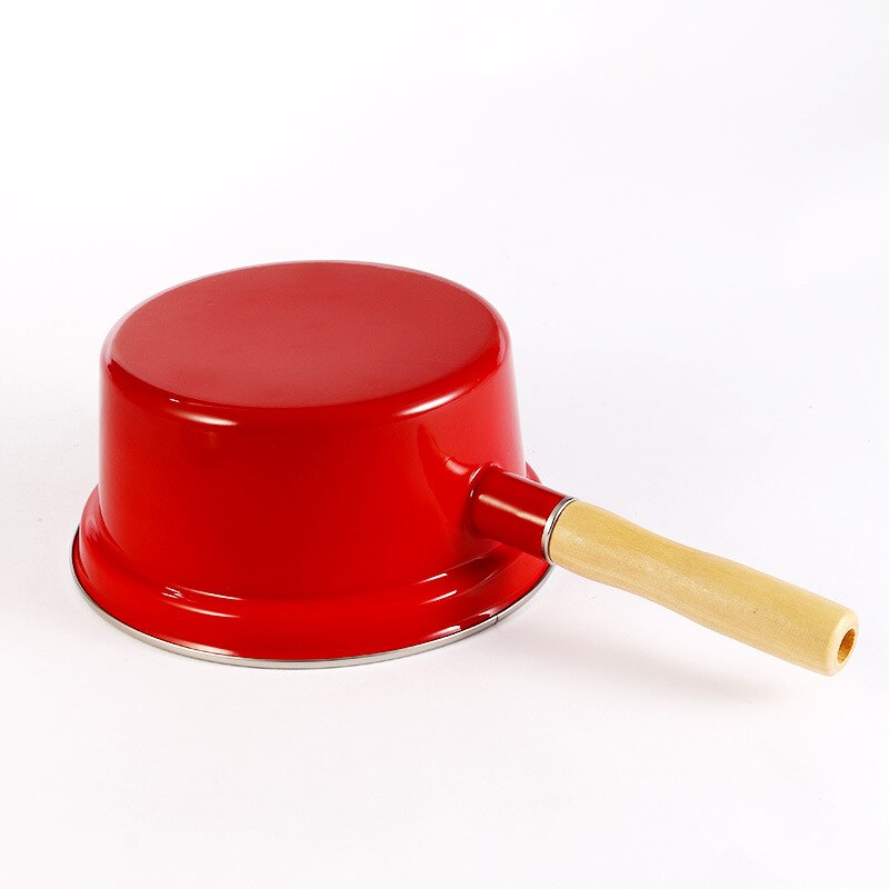 18CM red Soup Pot Saucepan Portable Stockpot Milk Heating Nonstick Cooking Pan Kitchen Cookware For Gas Induction C