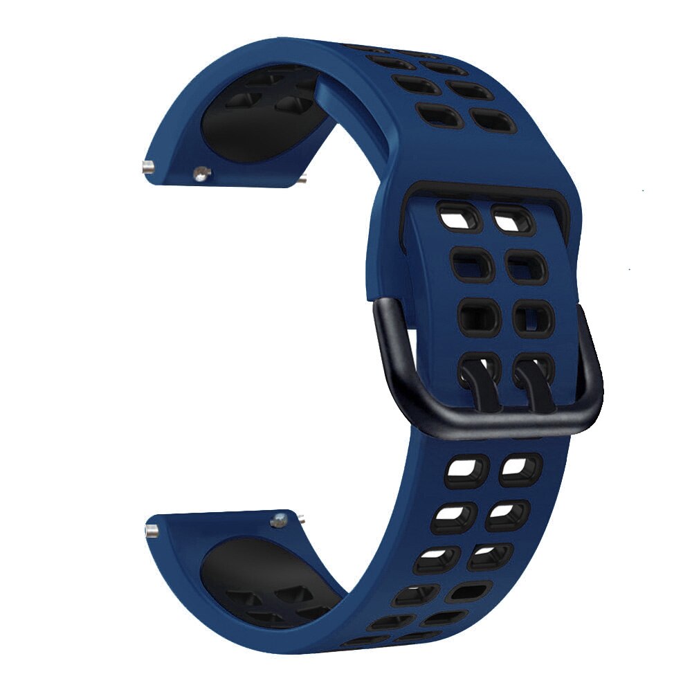 Easyfit pasek do zegarka do paska IMILAB W12 / KW66 pasek do zegarka Sport silikonowy wymiana paska od zegarka akcesoria do nadgarstków: Midnight blue Black / For IMILAB W12