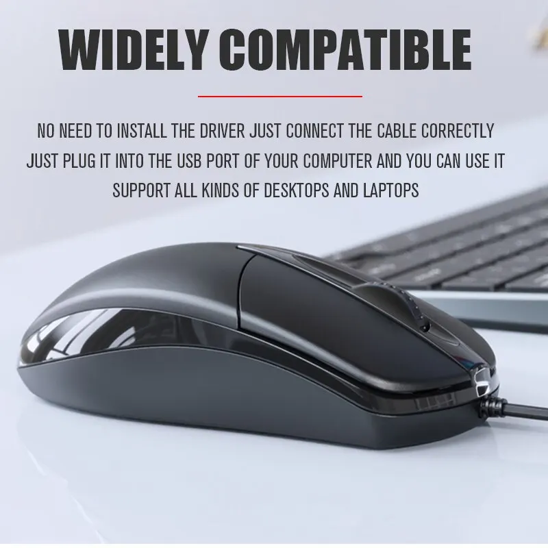 Xiaomi USB-Kabel-Computermaus, optische Maus, Gamer, PC, Laptop, Notebook, Computermaus, Mäuse für den Heimgebrauch im Büro