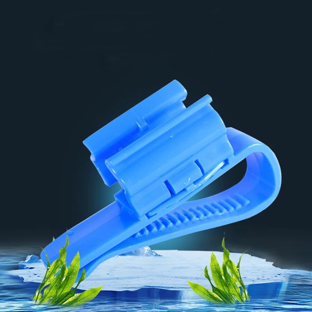 Hose Holder Plastic Adjustable Fish Tank Aquarium Filtration Bucket Mounting Clip For 8-16mm Water Pipe(1PC,Blue)