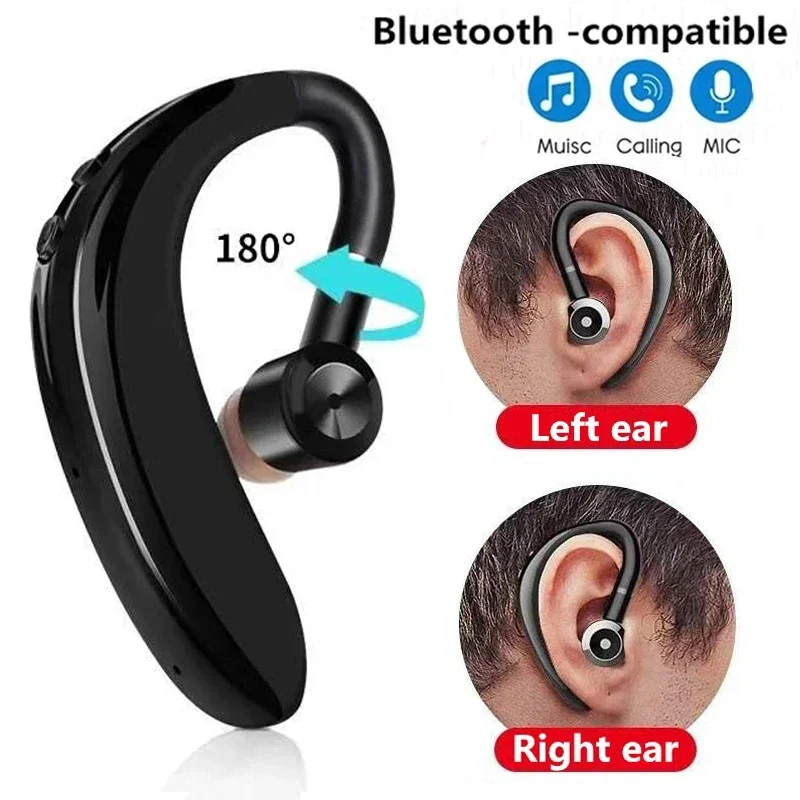 S109 Bezprzewodowe słuchawki Bluetooth 5.0 Uniwersalne słuchawki sportowe Biznesowy zestaw słuchawkowy z jednym uchem Słuchawki głośnomówiące z mikrofonem