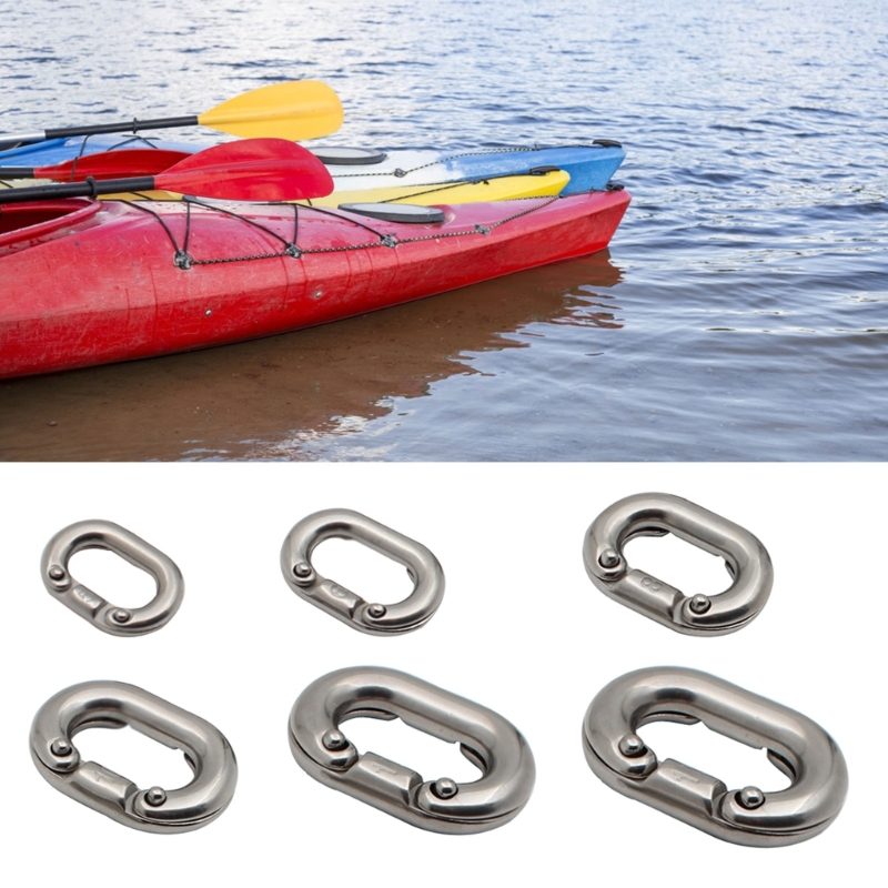 1Piece Steels Marine Grade Ship Anchors Chain Link Metal Ship Anchors Chain Link Connector Part Link Split Connectings