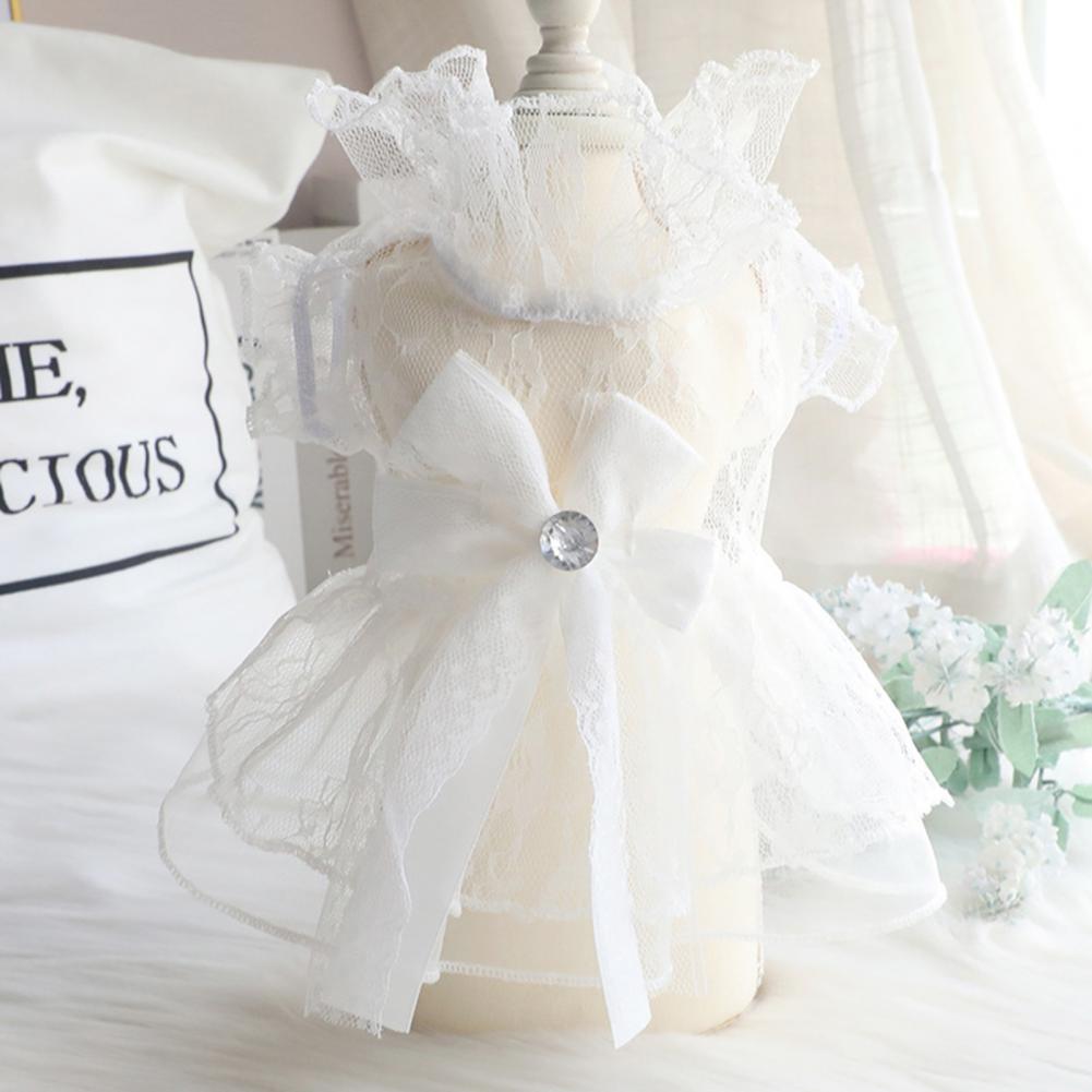Falda para mascotas Unisex, vestido de boda para mascotas, ropa para mascotas, no retráctil, vestido esponjoso de boda para cachorros encantadores