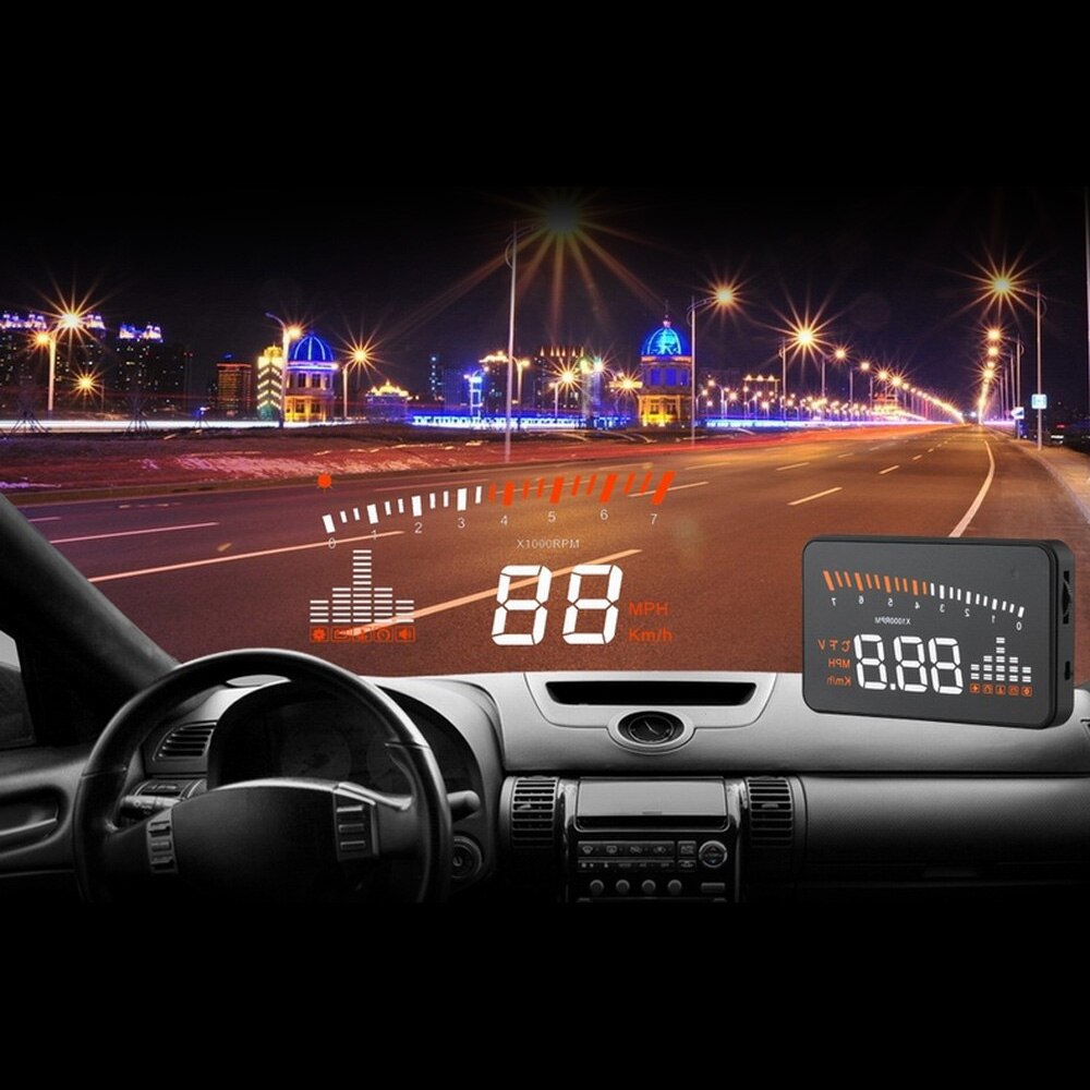 3.5 inch X5 heads up display HD display HUD Borderless Display Speeding Alarm Driving Speed direction Car Electronics