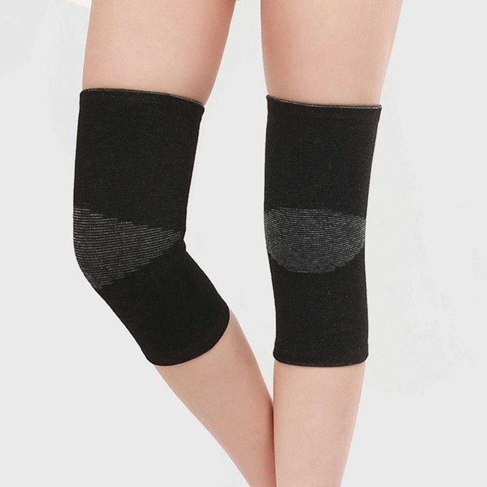 Kneepad Knitted Bamboo Charcoal Four Side Bounce Fitness Exercise Running Middle Aged Keep Warm Knee Pad