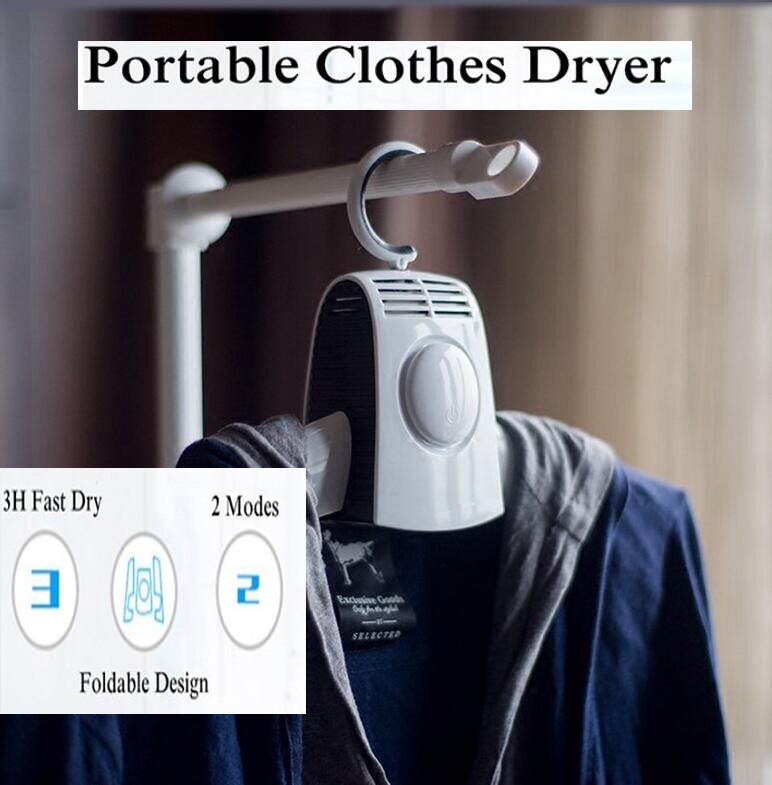 Portable Clothes Dryer Electric Smart Hang Dryer Clothes Drying Machine Available Clothes Hanger&Shoes Dryer For Outdoor Travel