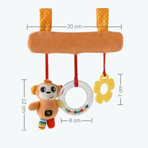 Barn baby spjälsäng mobil sängklocka leksak tecknad nyfödd hängande skaller barnvagn tillbehör baby pojkar flickor: Orange