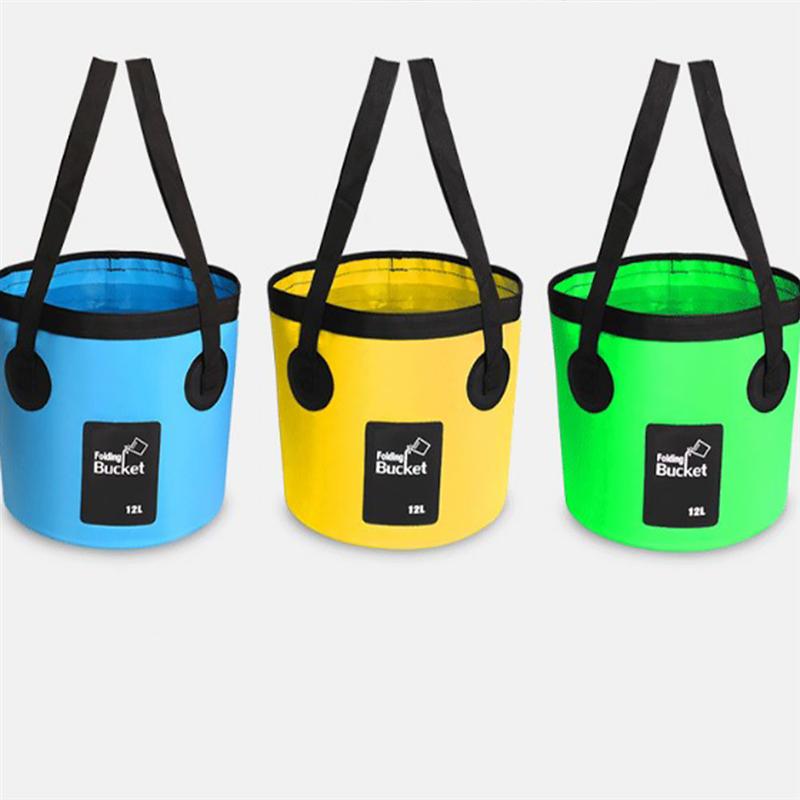 12L/20L Collapsible Bucket Waterproof Bag Portable Bucket Lightweight Bag for Fishing Travelling Camping Hiking