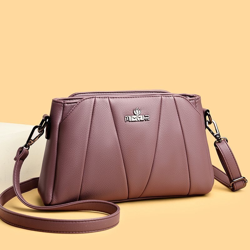 Oude Tang Grote Capaciteit Luxe Effen Kleur Schouder Messenger Tassen Voor Vrouwen Casual Crossbody Elegante Handtas