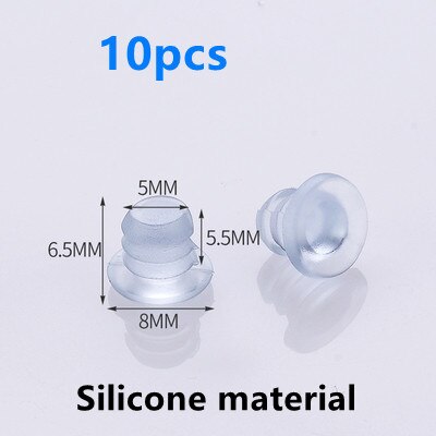 10pcs Silicone Stem Bumpers Screws Hole Plugs Anti collision Embedded Soft for Cabinet Doors and Drawers Anti-slip Foot Pad: 8mm