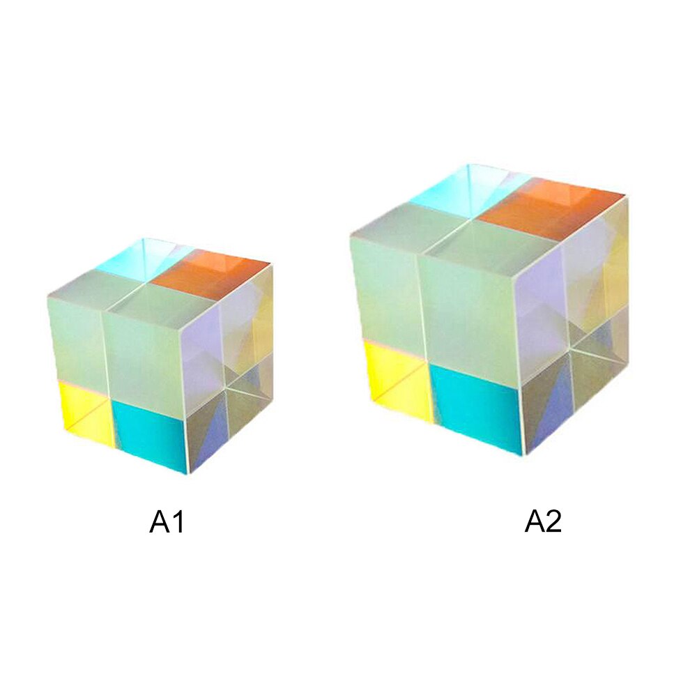 Zes-Zijdige X-Cube Helder Licht Kubus Stained Glass Prisma Beam Splitting Prisma Optische Experiment Instrument Optische Lens