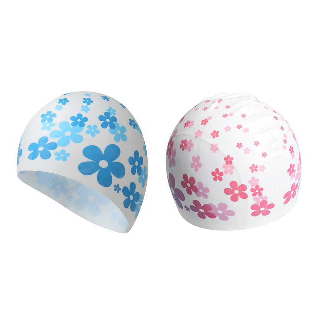 2pcs Unisex Swim Hats Lightweight Swimming Hats Silicone Swim Caps Elastic Caps