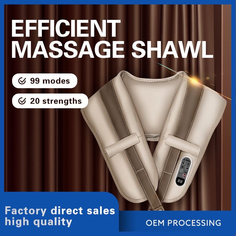 Electrical Massage Shiatsu Back Shoulder Body Neck Massager Multifunctional Shawl Infrared Heated Kneading Car/Home Massager