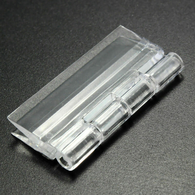 Bisagras plegables de plástico acrílico transparente duraderas, bisagra de plexiglás para caja de almacenamiento, vitrina de enlace, muebles, 10 Uds.