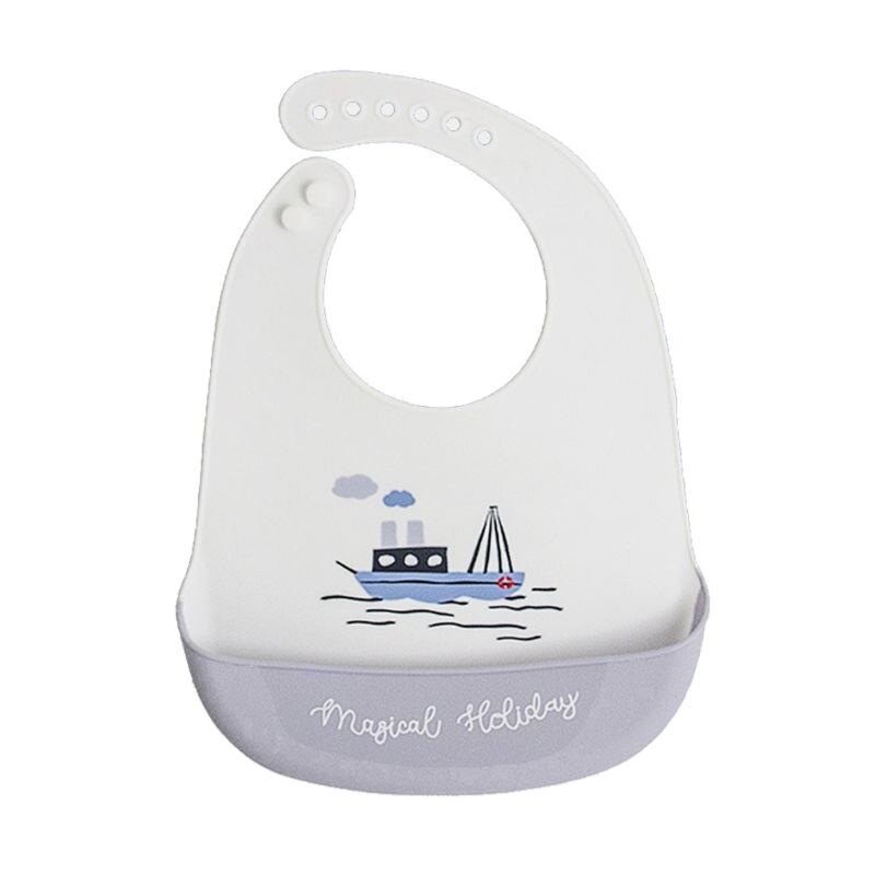 Peuter Baby Feeding Slabbetjes Baby Waterdicht Voedsel Catcher Pocket Zachte Siliconen Feed Speeksel Handdoek: 7