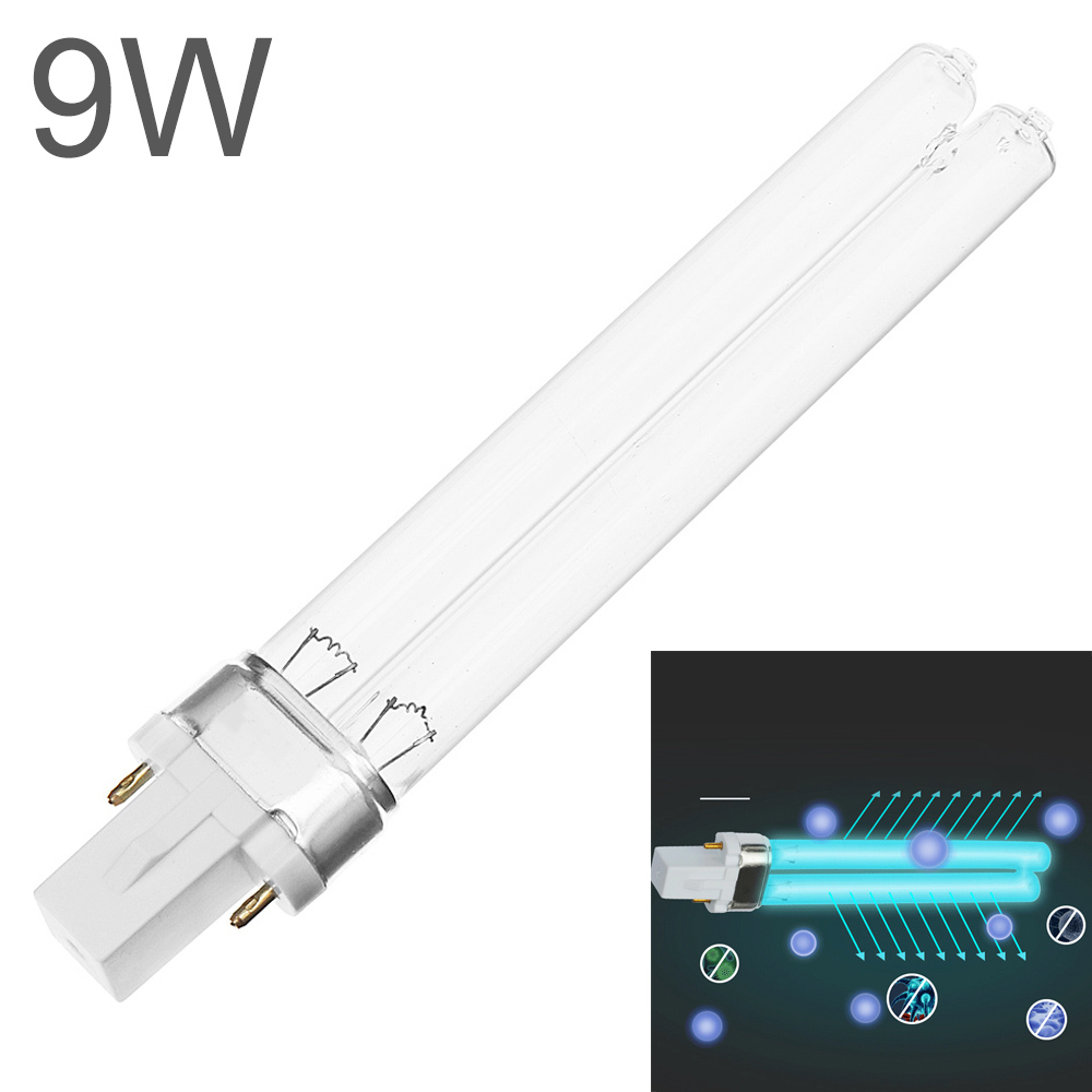 Lampe UVC G23/2G7, 5W 7W 9W 11W 13W, 253,7 nm 254nm, tube en forme de H, pour purification de l'air et de l'eau: green