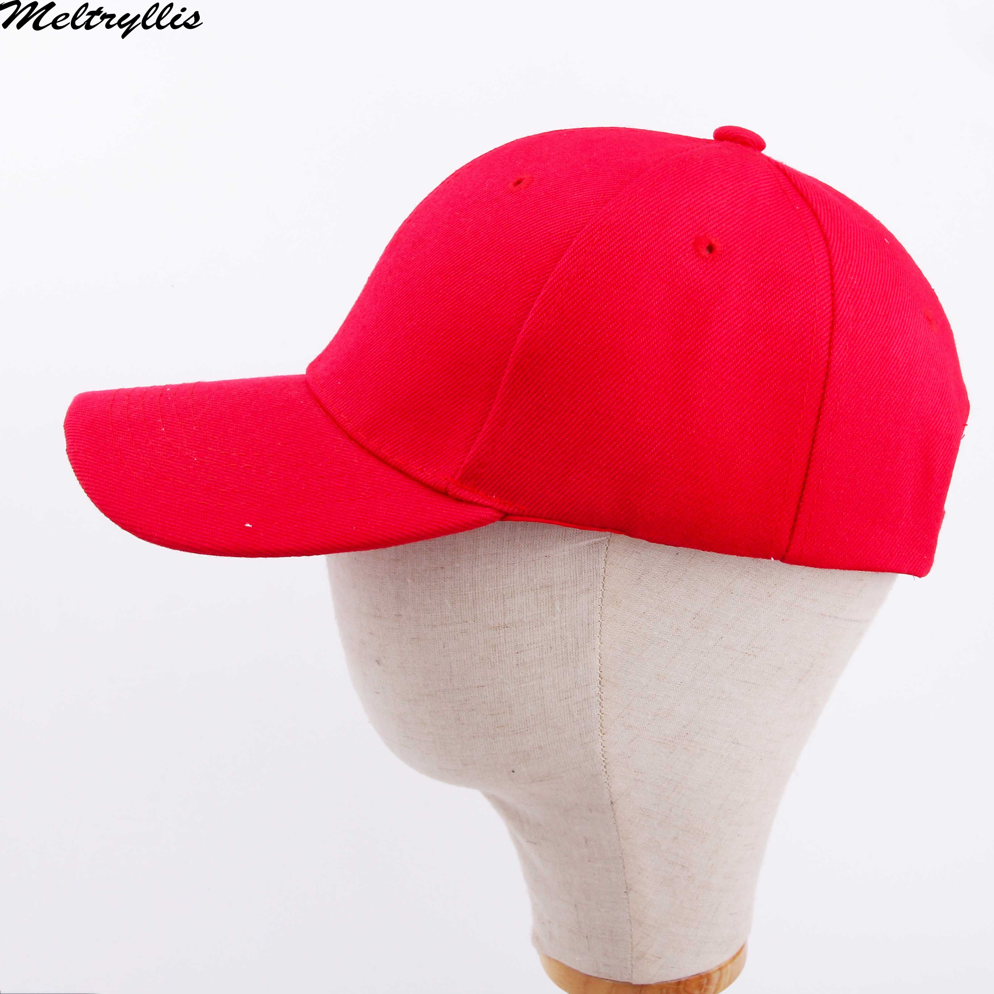 [Meltryllis]-Sombrero de béisbol de algodón de , gorra deportiva para exterior para hombre y mujer, gorra ajustada de verano Hip Hop: Rojo