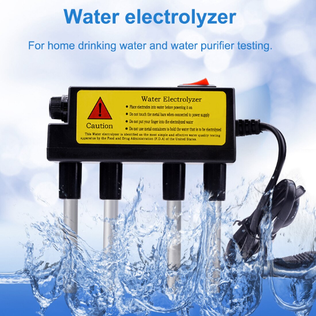 Enchufe europeo TDS prueba de electrolizador de agua/electrólisis de herramientas de agua 110V-250V