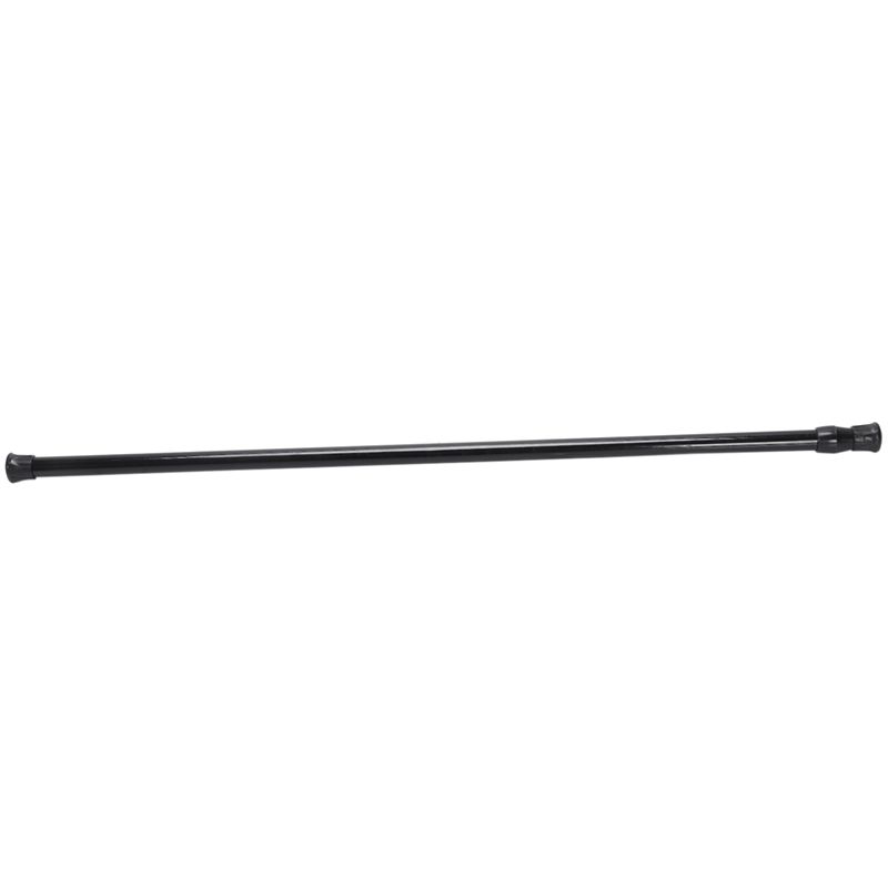 BESTExtendable Telescopic Spring Loaded Net Voile Tension Curtain Rail Pole Rods,70~120cm,Black