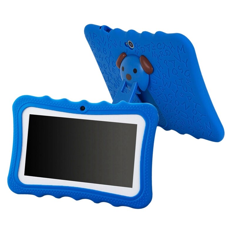 7 Inch Kids Tablet Android Dual Camera Wifi Onderwijs Game Voor Jongens Meisjes, (Blauw Au Plug)