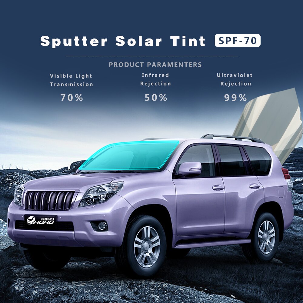 VLT70% Sputter Solar Tint Film Light Gold UV Proof Vinyl Film Self Adhesive Auto Car Window Tint Film Heat Resist Foils 152x30cm