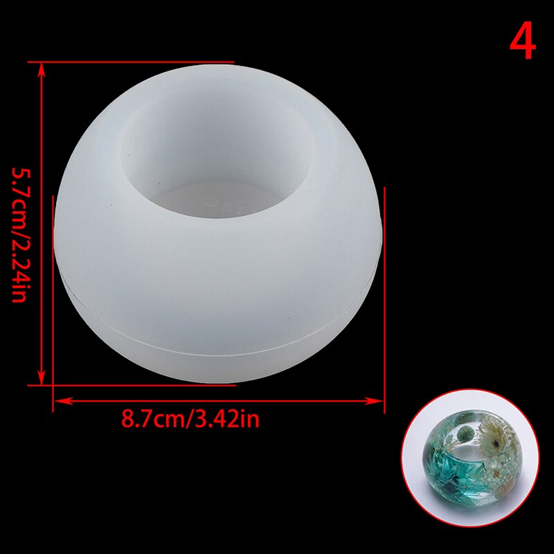 Formy silikonowe kwadratowy okrągły uchwyt na długopis formy geometryczne epoksydowe suszony kwiat żywica betonowa foremka na świece Ornament do rękodzieła: 13