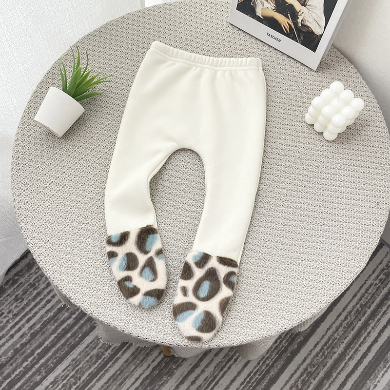 0-3year Pasgeboren Baby Broek Katoenen Broek Voor Baby Meisjes Jongens Kleding Luipaard Baby Footies Broek: 2 / 24M