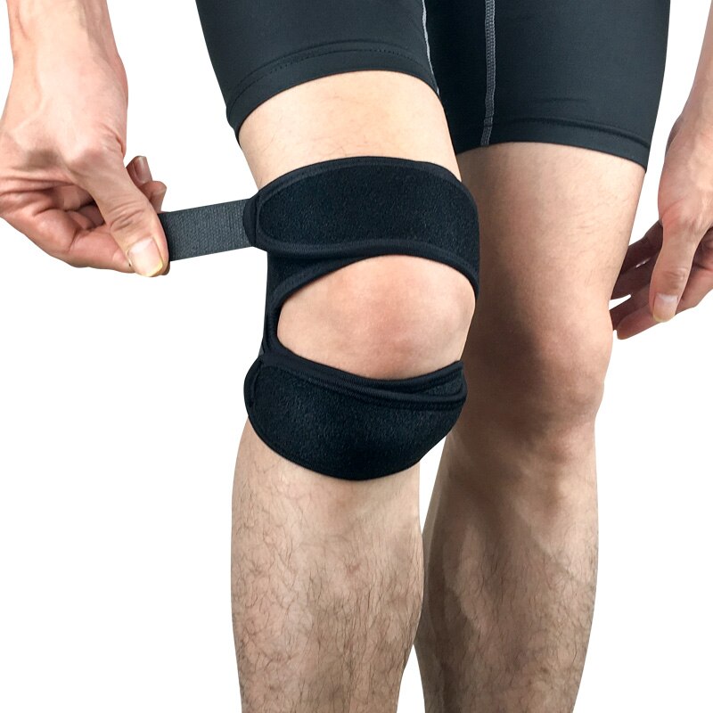 Fitness knæstøtte patella bælte elastisk bandage tape sportrem knæpuder beskyttelsesbånd til knæbøjle fodbold