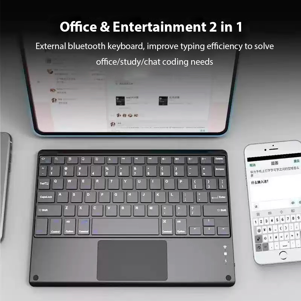 berühren-Tastatur und Maus für Android iOS Fenster Xiaomi Rosa kabellos-Tastatur mehrsprachige iPad-Tastatur lange bereithalten-Tastatur
