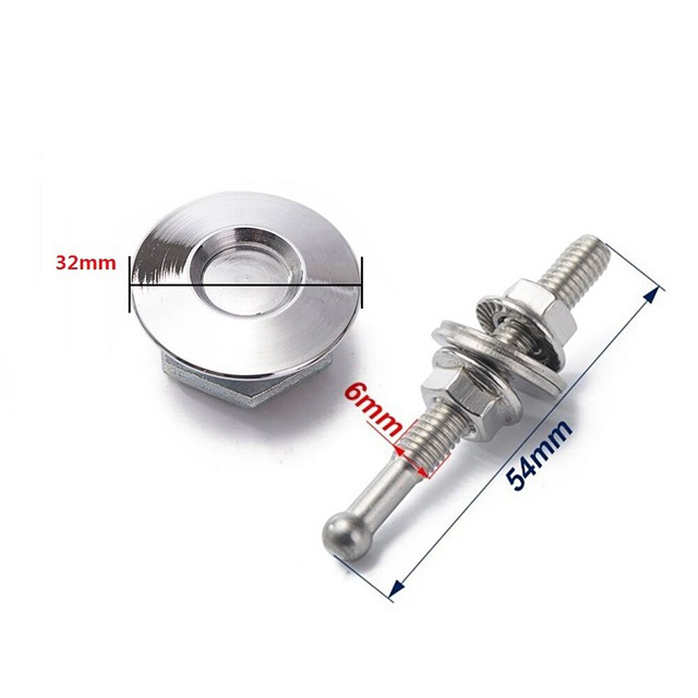 Universal Aluminum Quick Latch Push Button Billet Hood Pins Lock Clip Car Accessories For VW Golf Honda: Silver