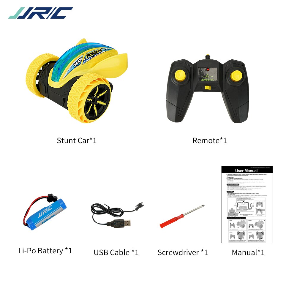 Hipac JJRC Q77 RC Auto Teufel Fisch Spinnen Kunststück Rolle Fernbedienung Autos 360 Grad Drehung Absturz Beständig RC Kunststück Auto: rc car gelb