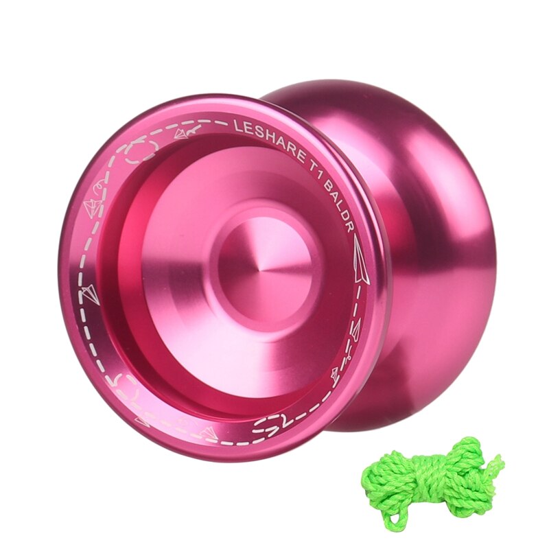 Yoyo Unresponsive Yoyo Competitive Yo-Yo,Alloy Yoyo for Beginners,Easy Practise Tricks,with Strings: Pink