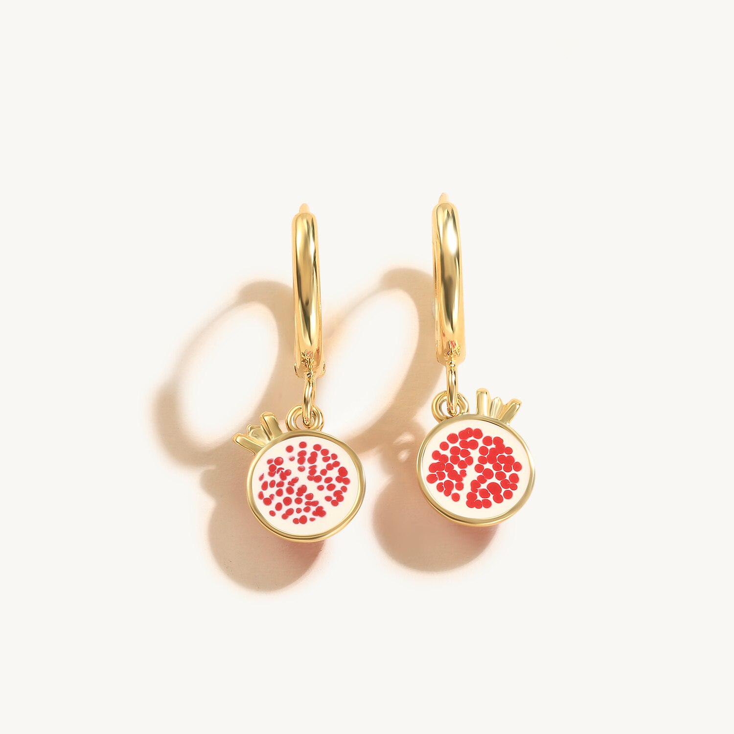 CANNER Fruit Design smalto pendenti orecchini a cerchio per donna simpatici ciondoli creazione di gioielli fai da te ciliegia fragola orecchini accessori: 1