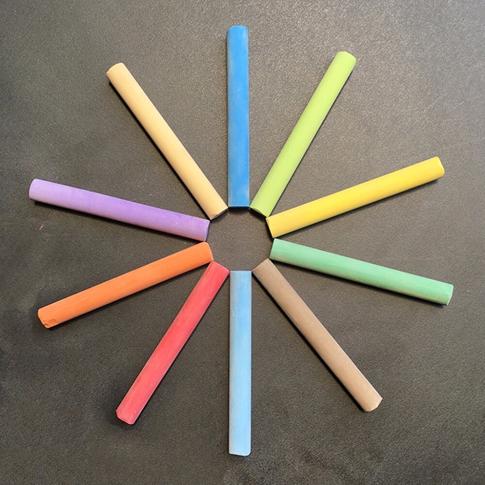 10 Stks/pak Kleurrijke Stofvrij 10-Color Krijt voor Tekening & & School Briefpapier & Office Supply