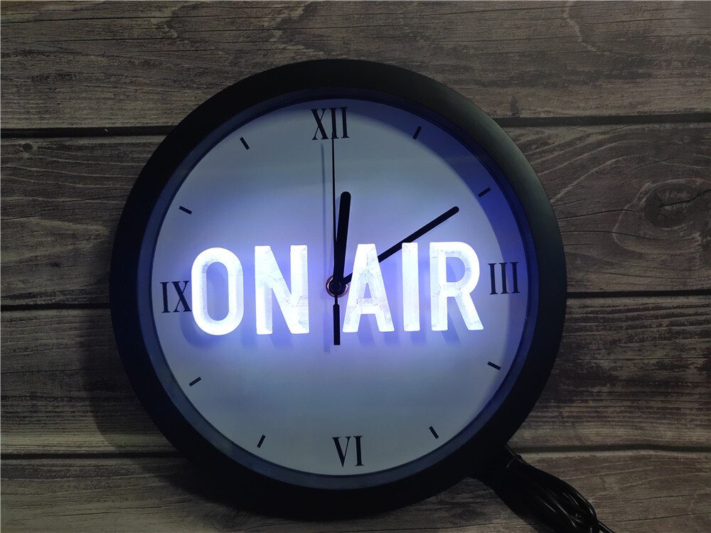 0N028 On Air Studio APP RGB 5050 LED Neon Light Signs Wall Clock