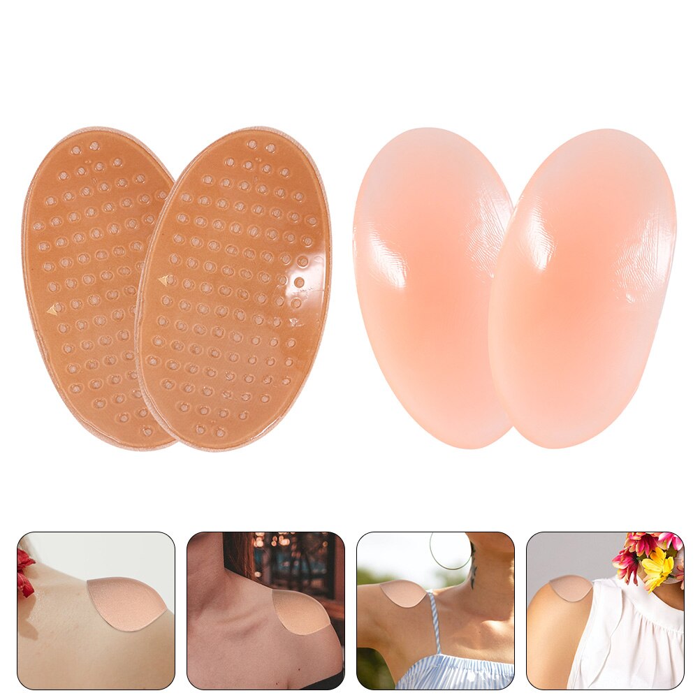 2 Pairs Siliconen Schoudervullingen Enhancer Anti-Slip Schoudervullingen Schouder Protector: Default Title