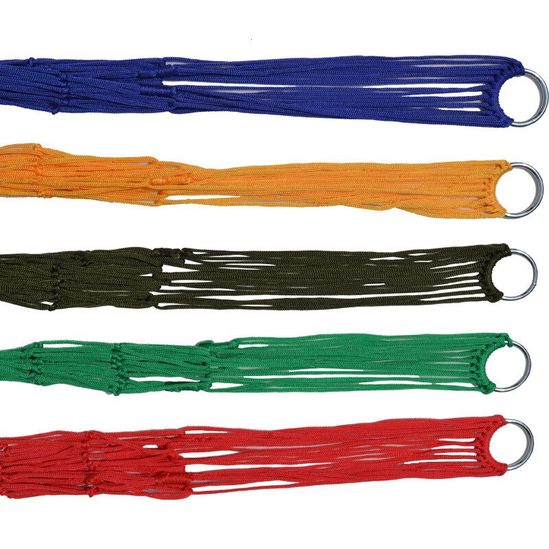 Draagbare Tuin Nylon Schommelstoel Netto Bed Outdoor Camping Blauw Groen Rood Hangmat