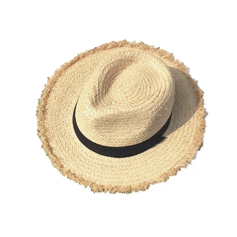Panama Strohhut Mit Breiter Krempe – Unisex Sonnenhut (Fischerhut, Jazz-Stil) In Khaki, One Size