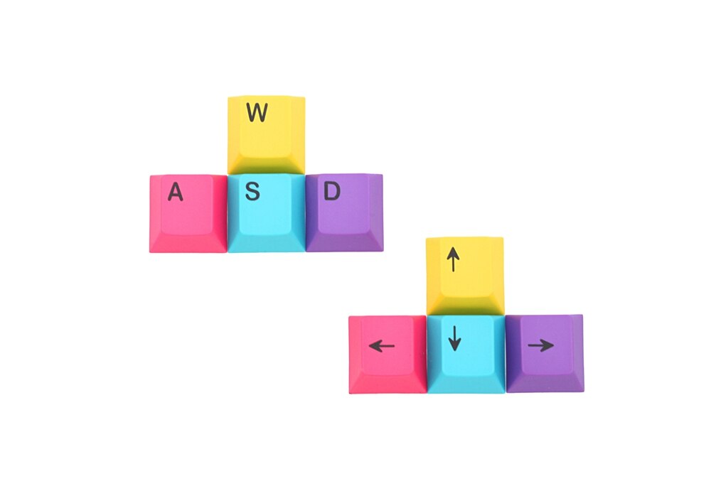 Cmyk Rgby Kleurrijke Cherry Profiel Pbt Keycap Voor Mechanische Toetsenbord Dye Sub Wasd Pijl Magenta Cyaan Groen Geel Rood geel: CYMK 8 Key x1