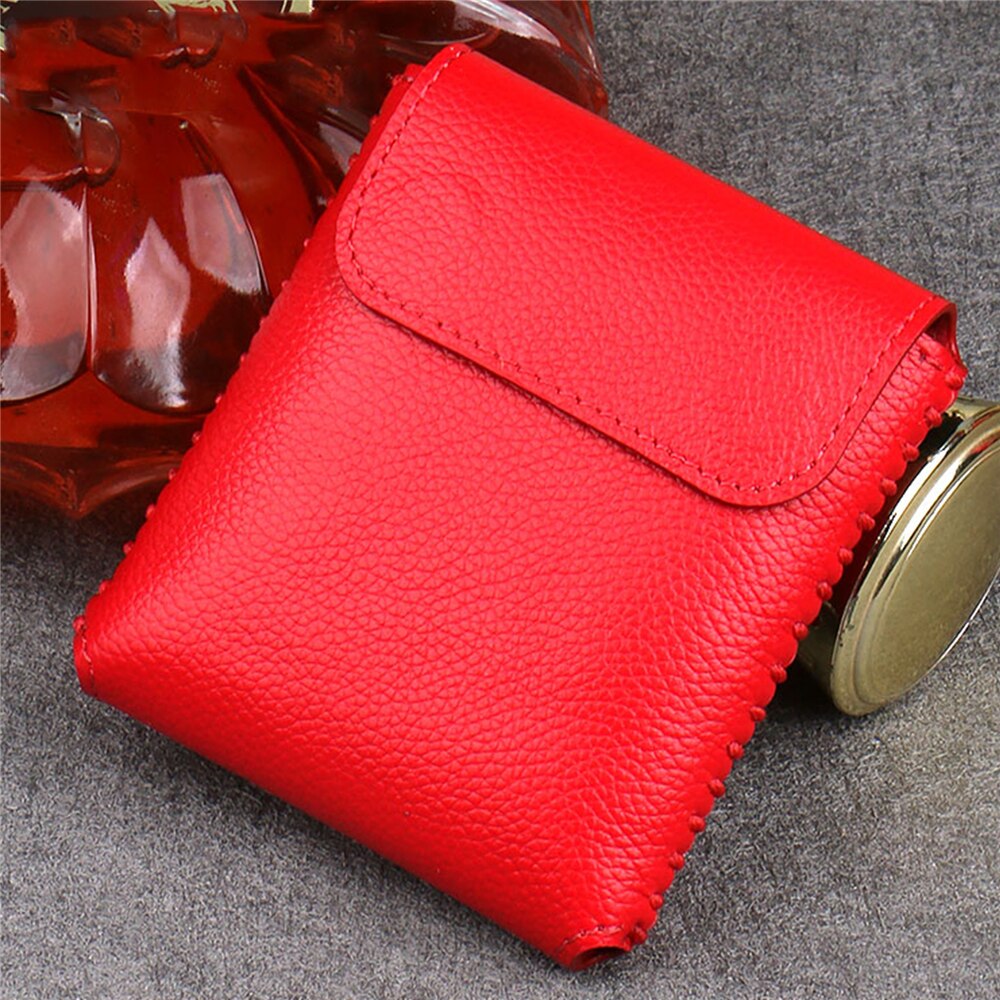 PU Leather Phone Pouch Anti-fall Protective Case for Samsung Galaxy Z Flip Fold Phone Accessories Portable Full Cover Bag: Red Litchi Pattern