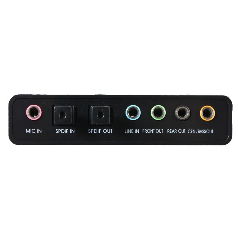 External Sound Card USB 7 Channel 5.1 External Audio Music Sound Card Soundcard For Laptop PC with Driver CD + USB Cabler