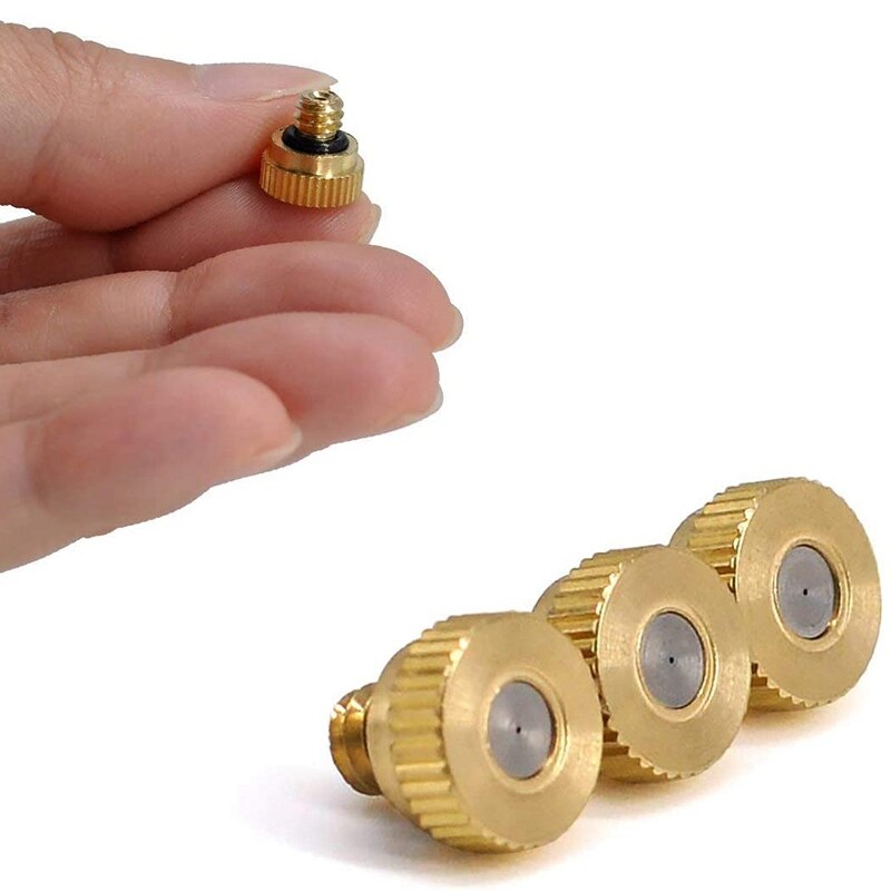 36 Pcs 0.016 Inch Orifice (0.4 mm) 10/24 UNC Misting Nozzles for Outdoor Cooling System Garden Greenhouse Landscaping