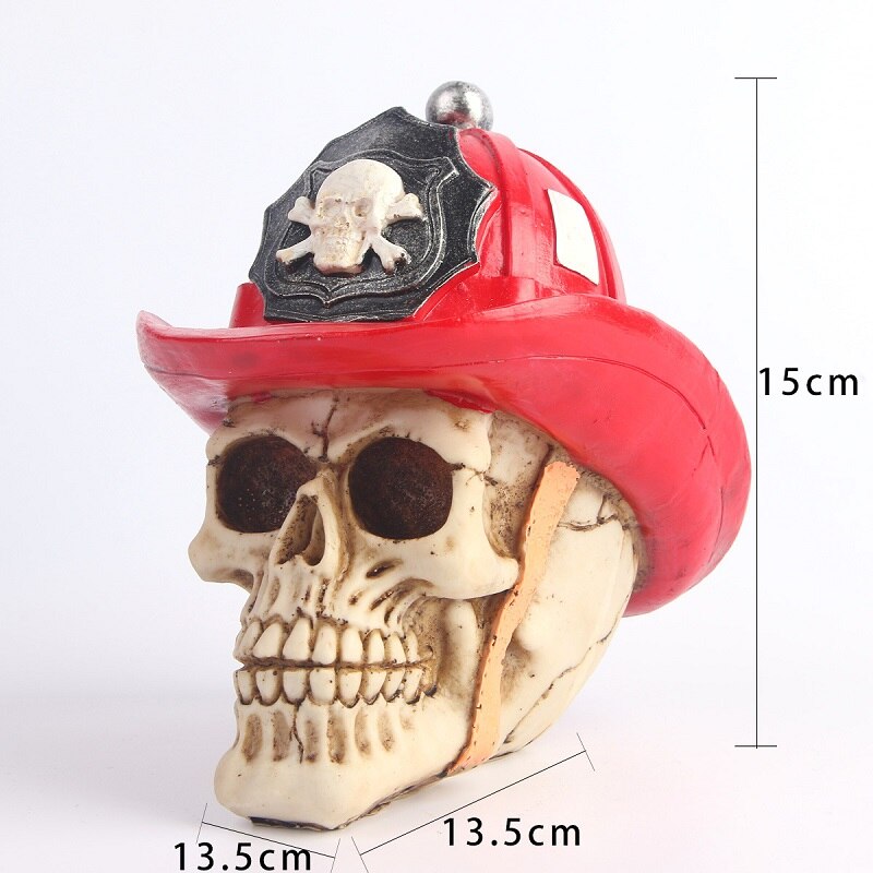 Human Skull Resin Skeleton Storage Hook Wall Mount Desk Ornament Living Room Sets Home Party Halloween Decor Accessory: Skull RS-8037
