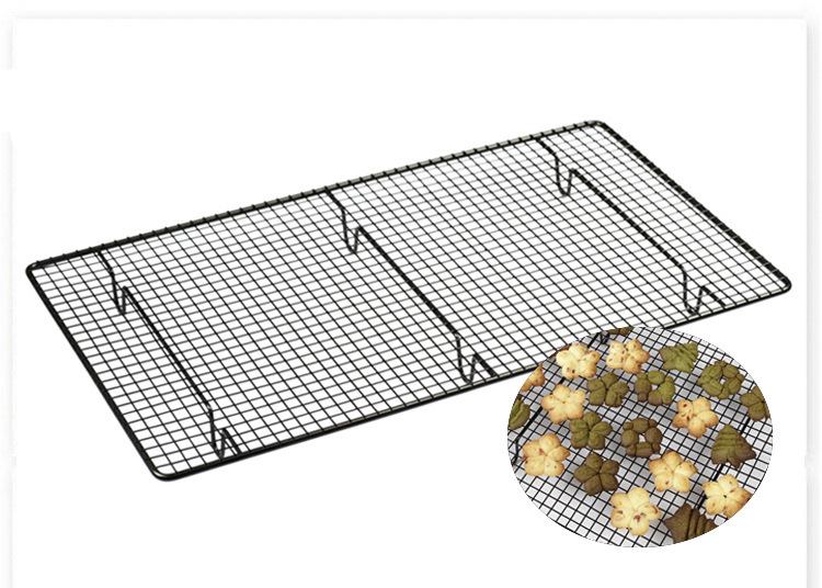 Rustfrit stål trådrist kølebakke kage mad stativ ovn køkken bagning pizza brød grill kage kiks holder hylde stativ