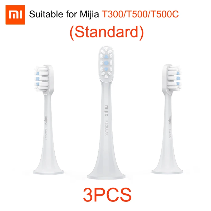 Xiaomi Mijia cabezal de cepillo de dientes eléctrico sónico T100 T200 T300 T301 T302 T700 cabezales de cepillo de dientes de repuesto cepillo de cerdas suaves DuPont: Marfíl